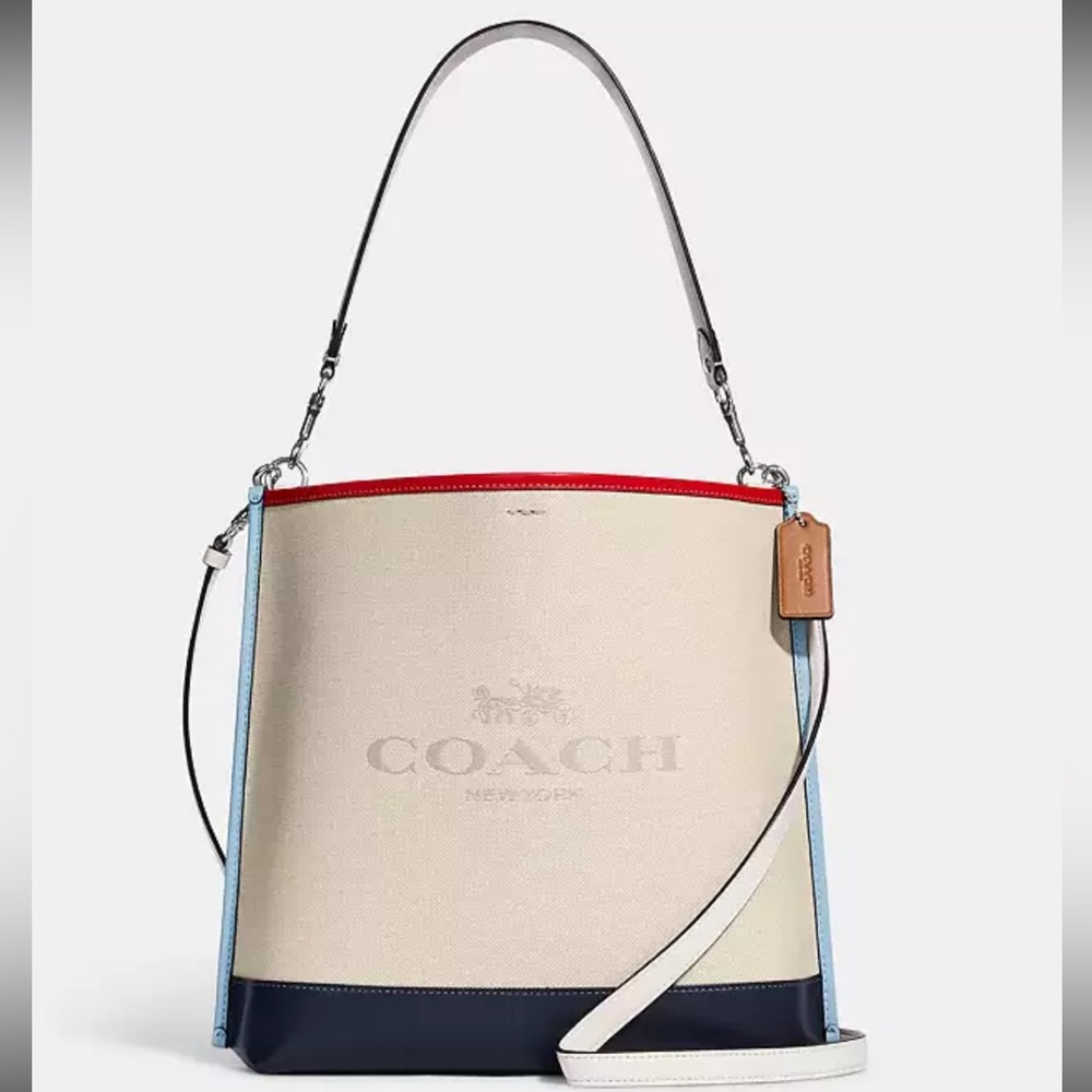 Mollie Bucket Bag in colorblock